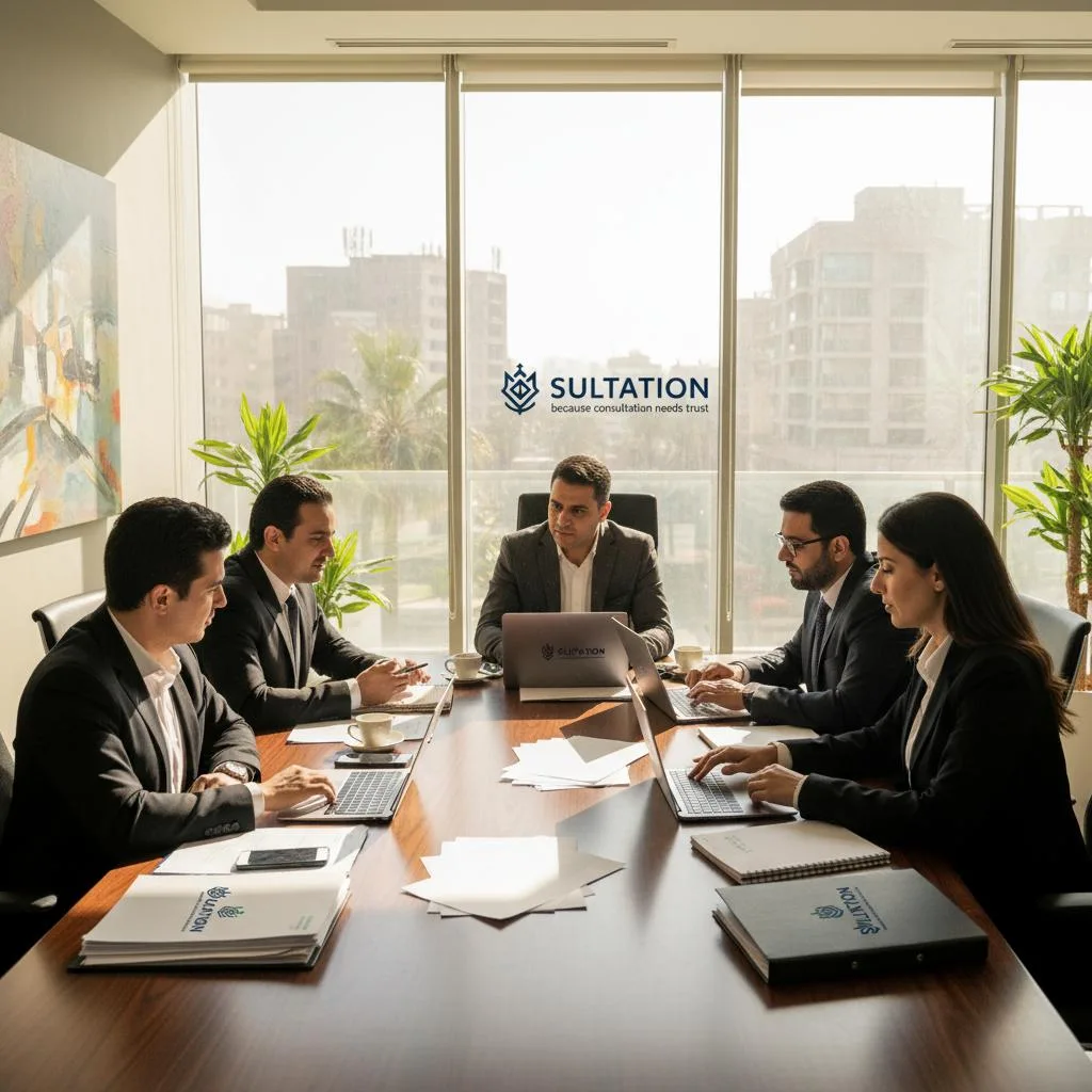 Consultants in a business meeting